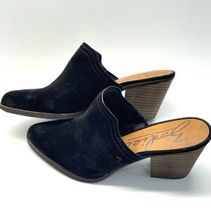 Zodiac Ada Mule Suede  Western Slip On‎ Chunky Block Heels Shoes Boots Size 10 M